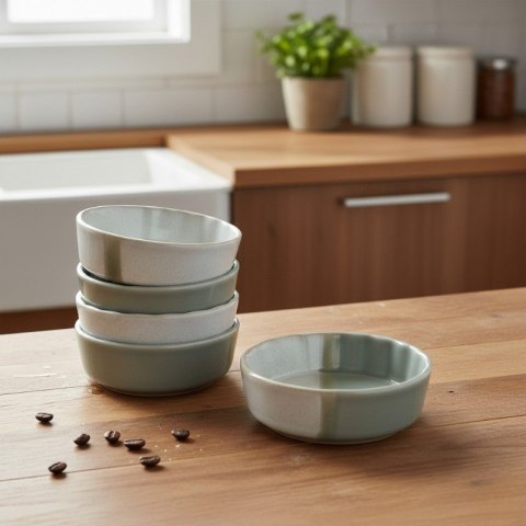 Alpina - Zestaw ceramicznych naczyń żaroodpornych do zapiekania okrągłe 12x12x3,5 cm (4 sztuki)