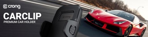 Crong Carclip Air Vent - Uniwersalny uchwyt samochodowy na kratkę nawiewu (czarny)