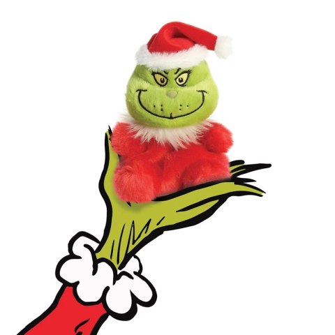 Grinch - Pluszowa maskotka / przytulanka siedzący Grinch w stroju Świętego Mikołaja 13 cm z kolekcji Palm Pals Eco-Friendly