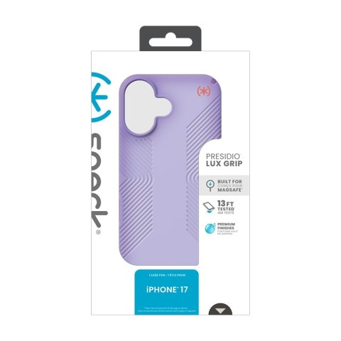 Speck Presidio Lux Grip MagSafe - Etui iPhone 17 (Purple Fade/Magic Purple/New Poppy)