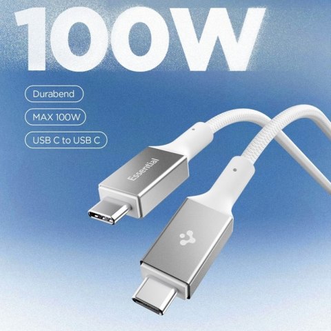 Spigen EB10010CC Essential - Kabel USB-C do USB-C PD 100W 1m (Biały)