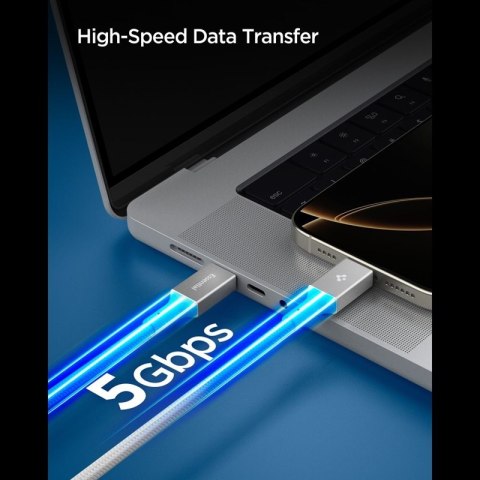 Spigen EB10010CC Essential - Kabel USB-C do USB-C PD 100W 1m (Biały)