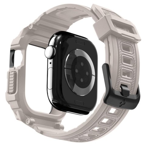 Spigen Rugged Armor Pro V2 - Pasek z obudową do Apple Watch 10 / 11 42 mm (Dune Beige)
