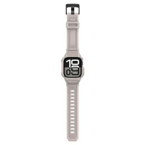 Spigen Rugged Armor Pro V2 - Pasek z obudową do Apple Watch 10 / 11 42 mm (Dune Beige)