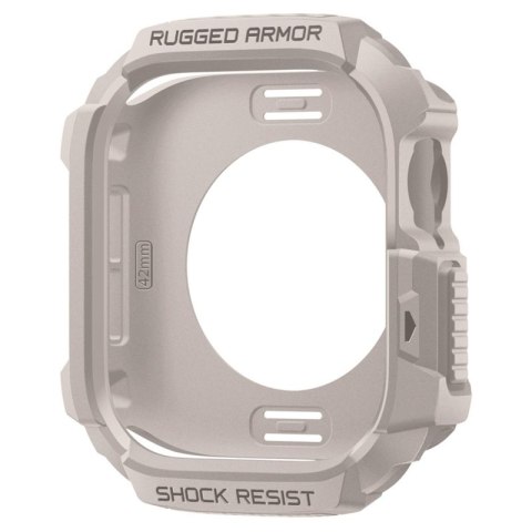 Spigen Rugged Armor V2 - Obudowa do Apple Watch 10 / 11 42 mm (Dune Beige)