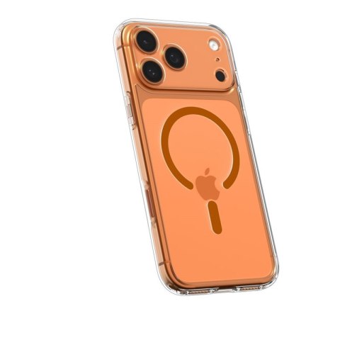 Spigen Ultra Hybrid Mag MagSafe - Etui do iPhone 17 Pro (Clear/Orange)