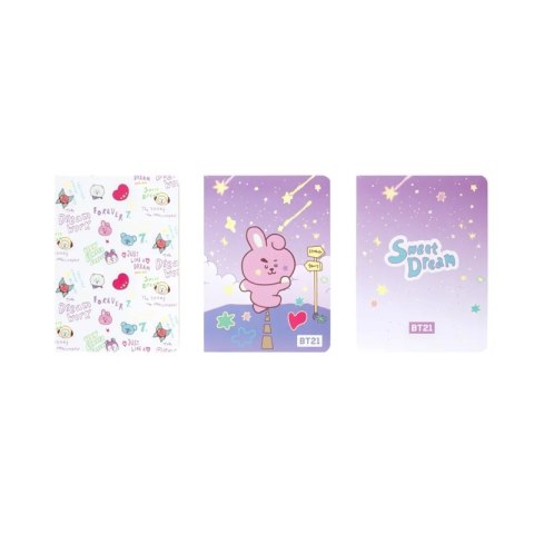 BT21 - Zestaw zeszytów A6 COOKY (3 sztuki)