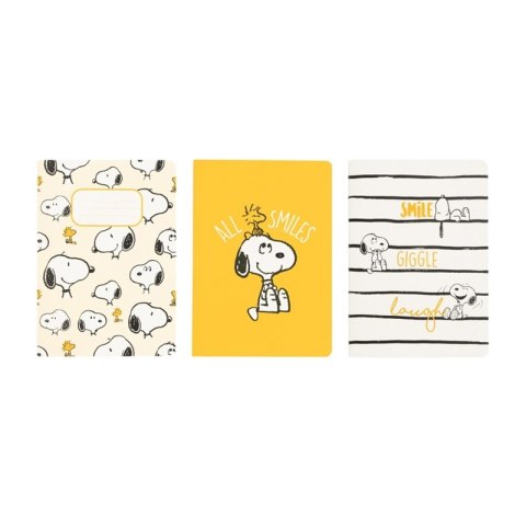 Snoopy - Zestaw zeszytów A6 z kolekcji Lazy Days (3 sztuki)