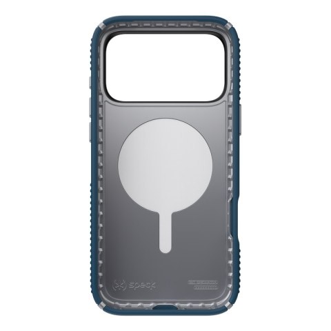Speck Presidio2 Grip MagSafe - Etui iPhone 17 Pro Max (Deep Sea/Silver Metallic)