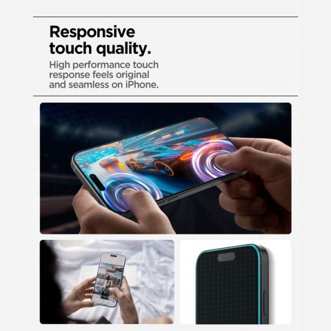 Spigen Glas.tR AlignMaster Slim 3-Pack - Szkło hartowane do Apple iPhone 17 Pro (3 sztuki)