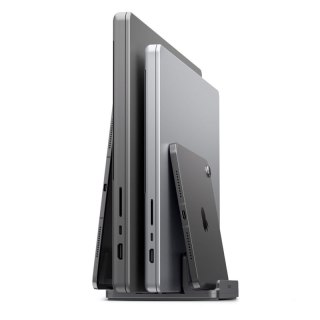 Spigen LD208S4 Vertical Laptop Stand - Aluminiowy organizer / stojak na 4 urządzenia (Space Grey)