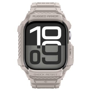 Spigen Rugged Armor Pro V2 - Pasek z obudową do Apple Watch 10 / 11 46 mm (Dune Beige)