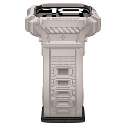 Spigen Rugged Armor Pro V2 - Pasek z obudową do Apple Watch 10 / 11 46 mm (Dune Beige)