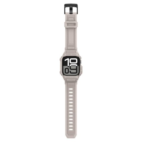 Spigen Rugged Armor Pro V2 - Pasek z obudową do Apple Watch 10 / 11 46 mm (Dune Beige)