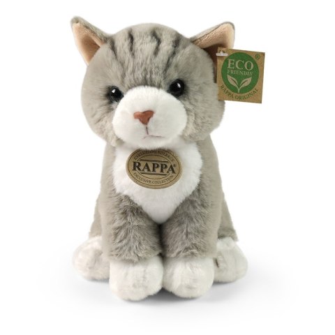 Rappa - Pluszowa realistyczna maskotka Kot szary siedzący 23 cm Eco-Friendly Soft Collection