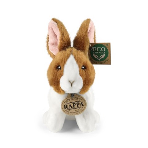 Rappa - Pluszowa realistyczna maskotka Królik biało-brązowy siedzący 16 cm Eco-Friendly