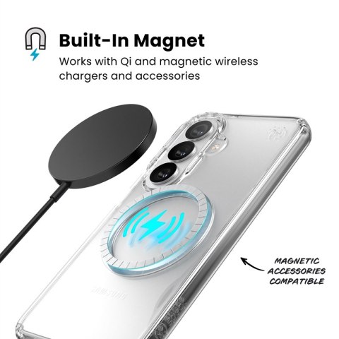 Speck Presidio Perfect-Clear Magnet - Etui Samsung Galaxy S26 MagSafe (Clear/Clear/Silver)