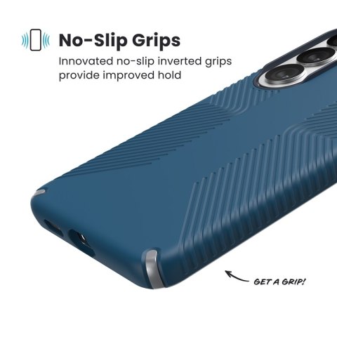 Speck Presidio2 Grip Magnet - Etui Samsung Galaxy S26 MagSafe (Deep Sea/Silver Metallic/Spell Blue)