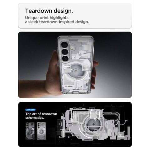 Spigen Ultra Hybrid Mag MagSafe - Etui do Samsung Galaxy S26 (Zero One White)