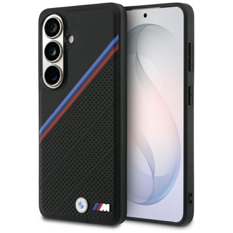 BMW Tricolor Metal Logo MagSafe - Etui Samsung Galaxy S26 (czarny)