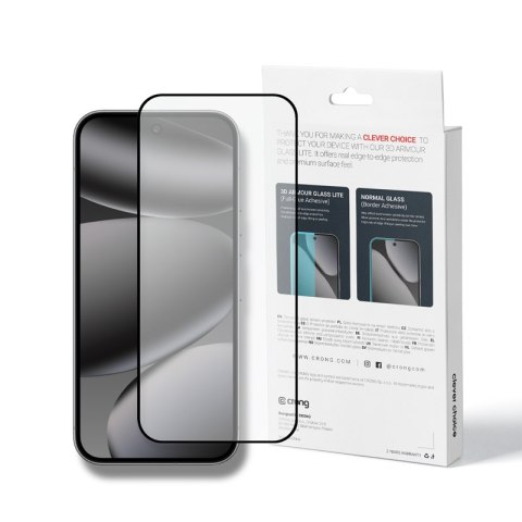 Crong 3D Armour Glass Lite - Hartowane szkło Full Glue do Google Pixel 9 Pro / 10 Pro