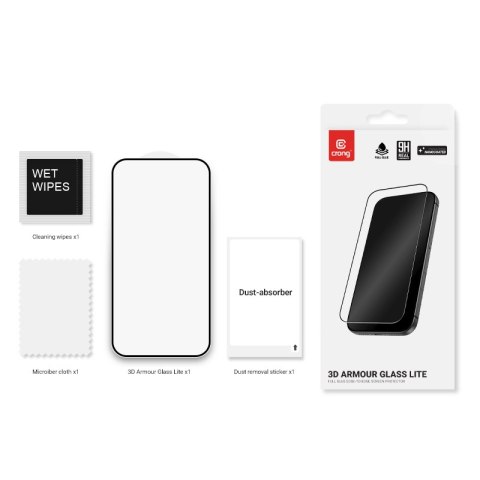 Crong 3D Armour Glass Lite - Hartowane szkło Full Glue do Samsung Galaxy S26