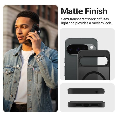 Crong Hybrid Matte Magnetic - Etui MagSafe Google Pixel 10 Pro (czarny)