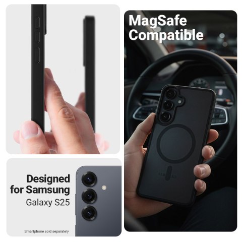 Crong Hybrid Matte Magnetic - Etui MagSafe Samsung Galaxy S25 (różowy)