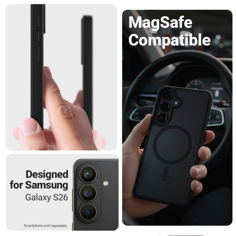 Crong Hybrid Matte Magnetic - Etui MagSafe Samsung Galaxy S26 (różowy)