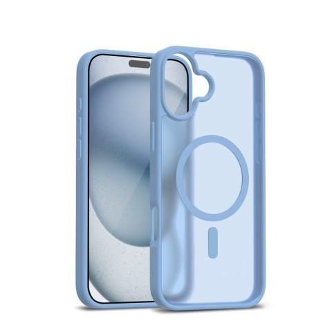 Crong Hybrid Matte Magnetic - Etui MagSafe iPhone 17 (niebieski)