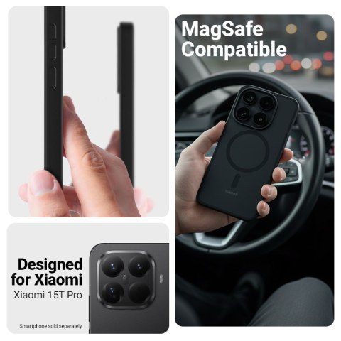 Crong Hybrid Matte Magnetic - Etui MagSafe Xiaomi 15T Pro (czarny)