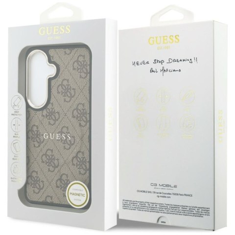 Guess 4G Embossed Ring MagSafe - Etui Samsung Galaxy S26+ (brązowy)