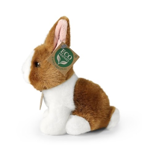 Rappa - Pluszowa realistyczna maskotka Królik biało-brązowy siedzący 16 cm Eco-Friendly