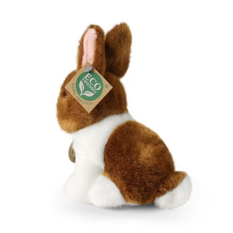 Rappa - Pluszowa realistyczna maskotka Królik biało-brązowy siedzący 16 cm Eco-Friendly