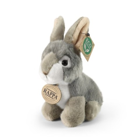Rappa - Pluszowa realistyczna maskotka Królik szary siedzący 16 cm Eco-Friendly