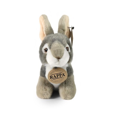 Rappa - Pluszowa realistyczna maskotka Królik szary siedzący 16 cm Eco-Friendly