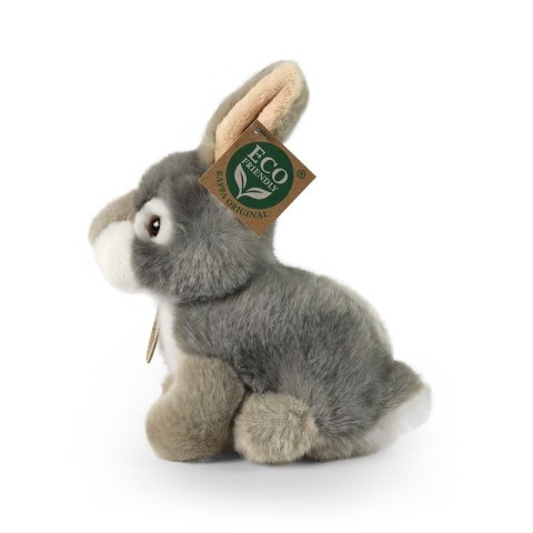 Rappa - Pluszowa realistyczna maskotka Królik szary siedzący 16 cm Eco-Friendly