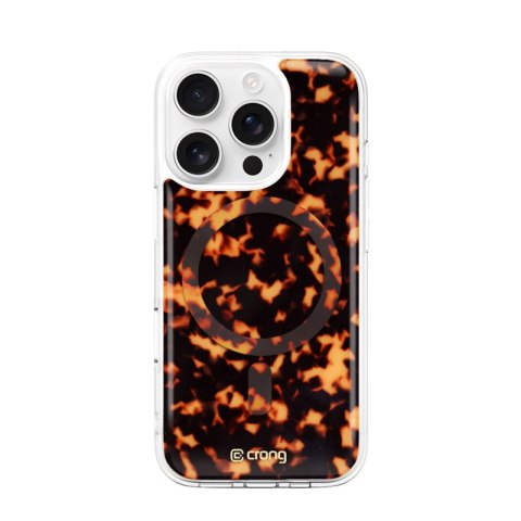 Crong Deluxe MAG Cover - Etui iPhone 16 Pro MagSafe (Tortoise)