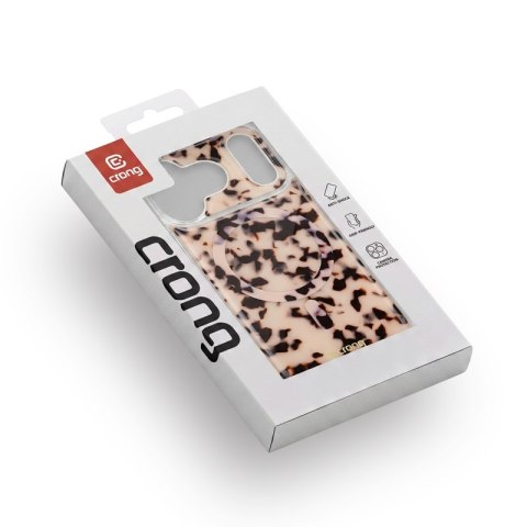 Crong Deluxe MAG Cover - Etui iPhone 17 Pro Max MagSafe (Blonde Tortoise)