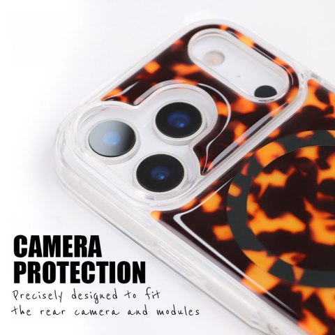 Crong Deluxe MAG Cover - Etui iPhone 17 Pro Max MagSafe (Tortoise)