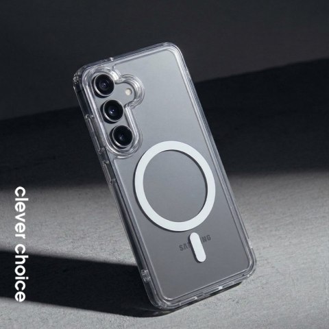 Crong Hybrid Clear Magnetic - Etui MagSafe Samsung Galaxy S26+ (przezroczysty)