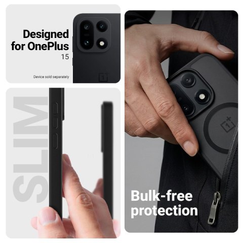 Crong Hybrid Matte Magnetic - Etui MagSafe OnePlus 15 (czarny)