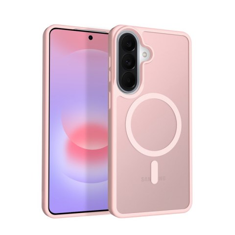 Crong Hybrid Matte Magnetic - Etui MagSafe Samsung Galaxy A37 / A36 (różowy)