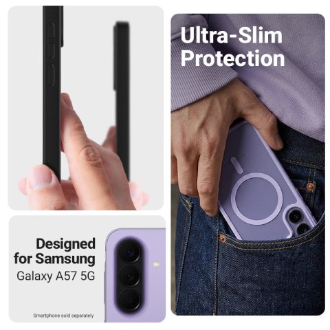 Crong Hybrid Matte Magnetic - Etui MagSafe Samsung Galaxy A57 (lawendowy)