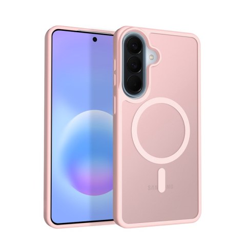Crong Hybrid Matte Magnetic - Etui MagSafe Samsung Galaxy A57 (różowy)