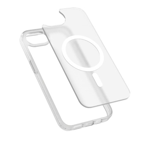 Crong Hybrid Matte Magnetic - Etui MagSafe iPhone 17e / 16e (biały)