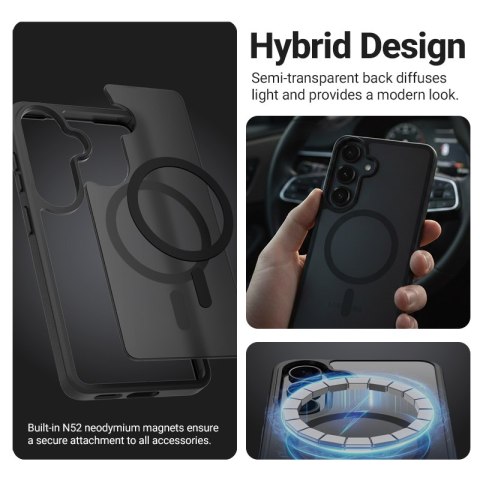 Crong Hybrid Matte Magnetic - Etui MagSafe Xiaomi Redmi Note 15 Pro (czarny)