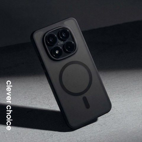 Crong Hybrid Matte Magnetic - Etui MagSafe Xiaomi Redmi Note 15 Pro (czarny)