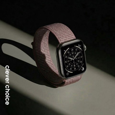 Crong Nylon - Pasek sportowy do Apple Watch 38/40/41/42 mm (Smokey Mauve)