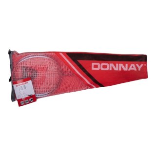 Donnay - Zestaw do badmintona w pokrowcu 6 elementów (czerwony)